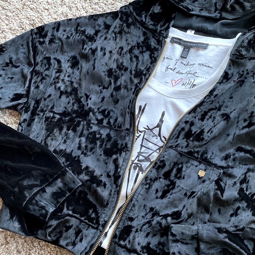 Fabletics Crushed Velour Zip-Up Hoodie